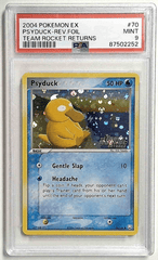 V1051: 2004: PSYDUCK-REVERSE FOIL: 70/109: TEAM ROCKET RETURNS: PSA 9: MINT: 87502252